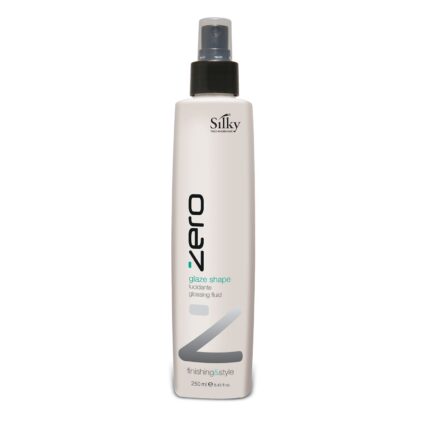 SILKY ZERO GLAZE SHAPE 250ML är en elegant vit flaska med high-end glansvätska för kvinnor, som erbjuder 250 ml (8,45 fl. oz.) lyxig finishing- och stylingspray med ett bekvämt munstycke för att perfekta hårets glans och form.